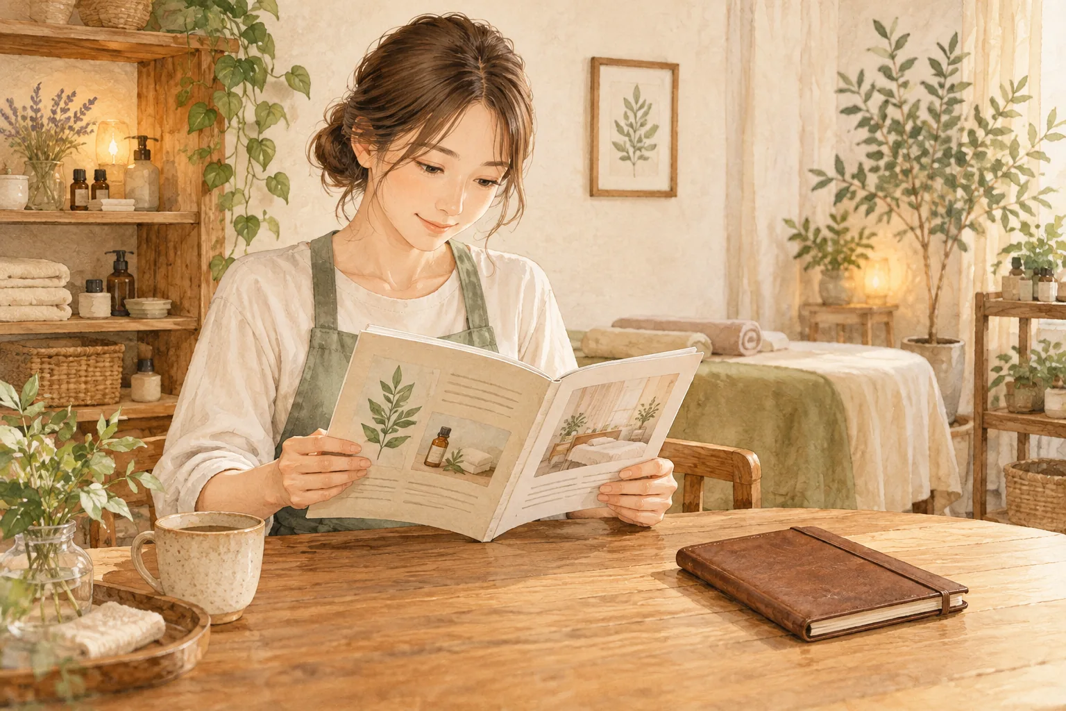 一般向けの案内と閉じた個別相談ノートを分ける説明用イラスト