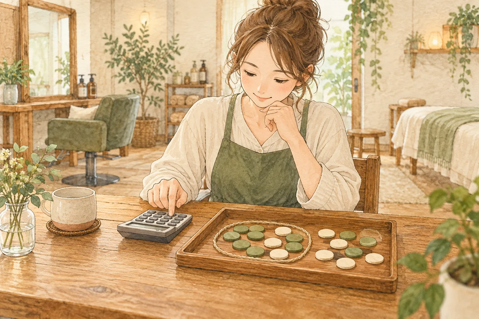 同じ集団の中で二回目に来た人を一人ずつ数える説明用イラスト